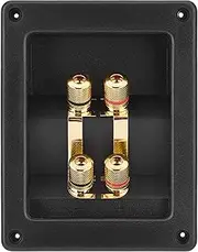 SustVita Speaker Box Terminal Cup, 4 Copper Binding Post Connector Speaker Terminal for DIY Home Car Stereo Speaker