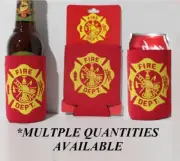 FIRE DEPARTMENT FD CAN Bottle KOOZIE COOLER Wrap Insulator Sleeve Jacket Holder