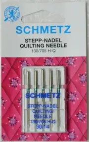 Schmetz Machine Needles Quilting Size 90/14, Pack of 5, 130/705 H-Q, Tracked