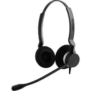 Jabra BIZ 2300 QD Wired Over-the-head Stereo Headset - Black - Binaural - Supra-aural - Noise Cancelling Microphone - Quick Disconnect