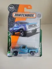 Matchbox '75 Chevy Stepside Blue 2018 65th Anniversary BENT CORNERS SEE PICS