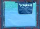 NOS - Vintage Green and White Flat Sheet - Twin 39×76