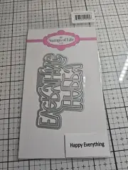 Happy Everything sentiment Large Whimsical Stamps Of Life Dies Set