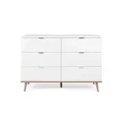 Design Square Sean Chest Of 6-Drawers Dresser Storage Cabinet - White/Oak