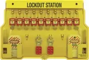 Master Lock 10-Lock Lockout Station with 2 Hasps, 24 Lockout Tags