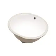 LORDEAR Bathroom Vessel Sink 19" Oval Undermount w/ Overflow Ceramic in White