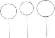 iplusmile 3pcs Stainless Steel Support Rings for Laboratory Experiments Acid Resistant Lab Hoops Essential Equipment for Labs and Education