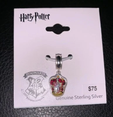 Harry Potter Sterling Silver Gryffindor Crest Charm New