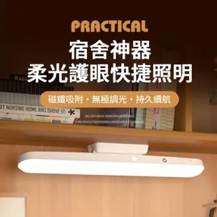 【kingkong】智能LED護眼磁吸檯燈 可旋轉長條燈(床頭燈/應急燈)