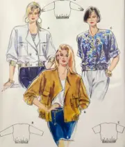 Uncut Burda 4873 Sewing Pattern Women Ladies Bomber Jacket Coat 10-20