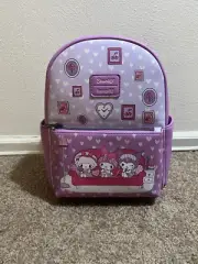 Loungefly Hello Kitty My Melody & Kuromi Slumber Party Mini Backpack NWT In Hand