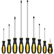 9pcs Magnetic Screwdrivers Set, Including 12in Phillips and Slotted Screwdrivers
