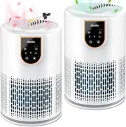 2 Pack Air Purifier for Home Bedroom with H13 True HEPA Filter-Quiet - Aircillin