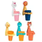 Wall Mounted Kids Toothbrush Holder Toothbrushing Cup Washing Cups Holders