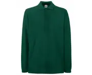 Fruit Of The Loom Mens Premium Long Sleeve Polo Shirt (Forest Green) - BC1383