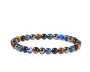 Evil Eye Protection Elastic Bracelet 6mm beads by New Moon Beginnings