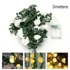 Sparkling Rose Flower Led Fairy String Light With Battery Box For Outdoor And