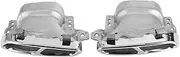 1Pair Stainless Steel Quad Exhaust Tips Compatible For AMG A45 W176 CLA45 C117 13-18 Tail Throat Exhaust System Muffler Tip(Silver)
