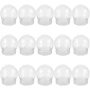 15 Pack DIY Snow Globe 3-Inch Water Globe Empty Snow Plastic Globe Jar with S...