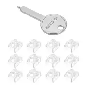 12pcs Port Blocker Locking RJ45 Port/Dust PC Blocker with Coded Key,Transparent