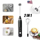 USB Rechargeable Handheld Electric Coffee Milk Frother Whisk Mixer Egg Beater
