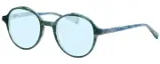 Eyebobs Flip 2607-59 Ladies Blue Light Block Eyeglasses Round Blue Green Marble