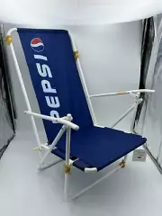 NEW WITH TAGS VINTAGE 1990s PEPSI STUFF FOLDING BEACH CHAIR PEPSI PROMO BLUE