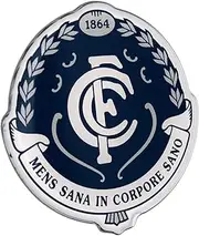 Fan Emblems Carlton Blues Lensed Chrome AFL Supporter Logo