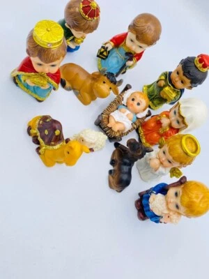 Christmas Nativity Scene Set Baby Jesus Figurines Nacimiento Navidad 12 Piece