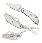 Spyderco Clipitool Folding Knife C169P - Plain Edge Blade - Scissors