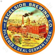 The Excelsior Brewing Co. 11.75" Round Metal Sign