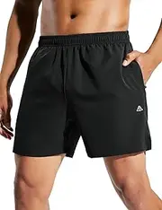 [Haimont] 5 Inch Mens Dry Fit Running Athletic Shorts with Pockets, Water Resistant Lightweight Gym Workout Exercise Shorts
