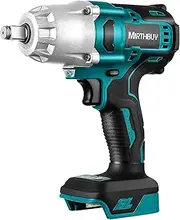 [MIRTHBUY] 600N.M 1/2 Inch Cordless Impact Wrench, 18V Brushless Electric for Makita BL1830, BL1830B, BL1840, BL1840B, BL1850, BL1850B, BL1860B