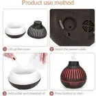 400ml 7 LED Aromatherapy Humidifier Aroma Diffuser Air Purifier (Dark Wood G GRS