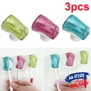 3Pcs set Home Bathroom Toothbrush Suction Cap Holder Rack Cover Wall Mount Stand