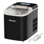 Portable Ice Maker Machine Countertop 26LBS/24H LCD Display W/Ice Scoop Black
