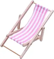 Ynnhik - Beach Chair - Deck Chair, Foldable Fairy Garden Decoration, Lounge Chair Model, Chair Toy for Home, Garden Decoration, Furniture Accessories