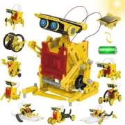 REMOKING Educational Solar Robot Kit, 12 in 1 STEM DIY Building Toy Set for Kids