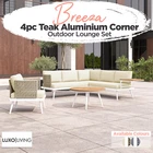 6-Seater Outdoor Corner Sofa Set – Stylish Polyester Cushions Included
