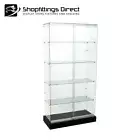 Glass Cabinet Display Show Case LED Light & mirror option Floor Standing FVU900