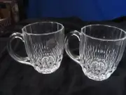 Set of 2 Fine 24% Lead Crystal France Cristal d'Arques Mugs Paul Sebastian