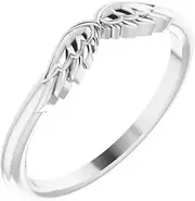 [JewelryWeb] 925 Sterling Silver Polished Stackable Religious Guardian Angel Wings Ring Size 7-Stackable-Ring for Women