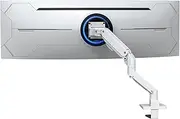 BEWISER Monitor Arm Desk Mount Fits Curved Ultrawide Monitors Full Motion Height Swivel Tilt Rotation Adjustable Monitor Arm Up to 49 Inches,Weight Capacity Up to 44 lbs（S1020 White）