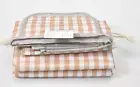 Esla Home Picnic Blanket Waterproof Foldable PVC Tan Gingham 60" x 80" Large
