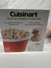 NEW Cuisinart Collapsible Microwave Popcorn Maker CTG-00-MPM 10-Cup With Lid