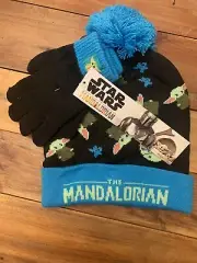 The Mandalorian Child Knit Cap and Glove Set Youth OSFM New Star Wars Grogu