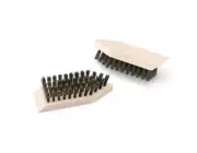 Small stiff brush of wood - perfect boots brush for cleaning leather boots