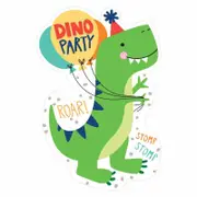 Dino-mite Party Dinosaur Postcard Invitations 8pk