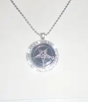 Medieval Pentagram Secret Occult Satanic Baphomet Sigil Devil Spell Goat Pendant