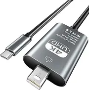 USB C to Mini DisplayPort Cable 1.8M, 4K@60Hz USB C to Mini DP Cable Unidirectional Compatible for MacBook Pro/Air 2024-2016, NOT for Thunderbolt 2